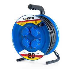 Удлинитель Stekker Professional 4гн 20м с/з PRF02-31-20 39785 4