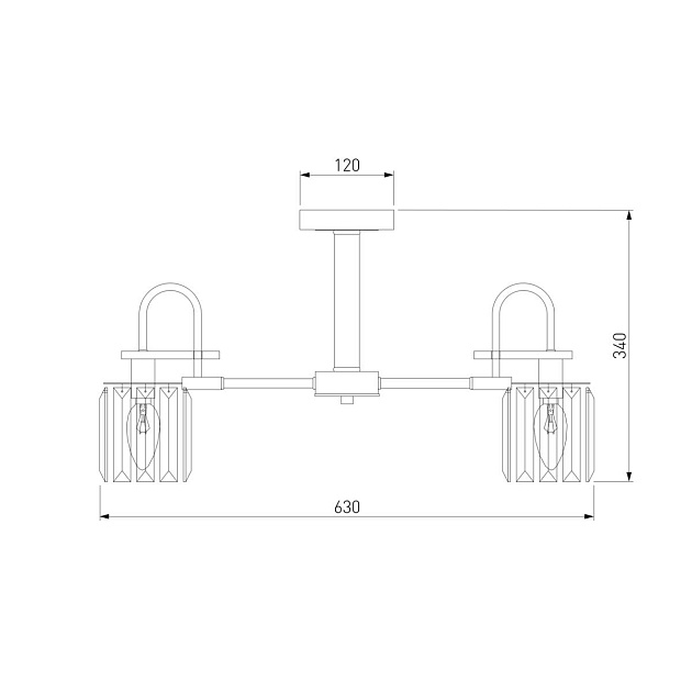 Потолочная люстра Eurosvet Tenia 70090/5 черный изображение 2 Потолочная люстра Eurosvet Tenia 70090/5 черный Фото № 2