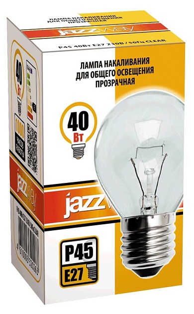 Лампа накаливания Jazzway E27 40W 2700K прозрачная 3320263 Фото № 2