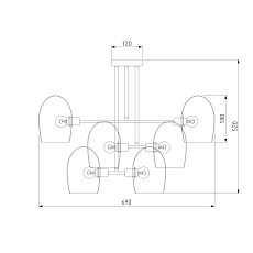 Подвесная люстра Eurosvet Gardie 70141/6 хром 1