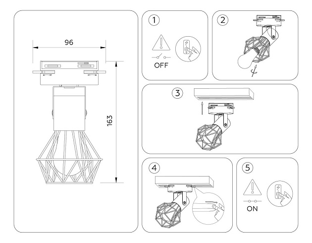 Трековый светильник Ambrella light Track System GL5002 Фото № 2