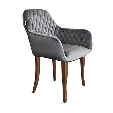 Кресло Sheffilton SHT-ST38/S122 угольно-серый/темный орех/черный муар 7584100101