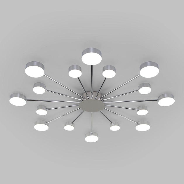 Потолочная светодиодная люстра Eurosvet Nitrino 90242/16 хром Фото № 