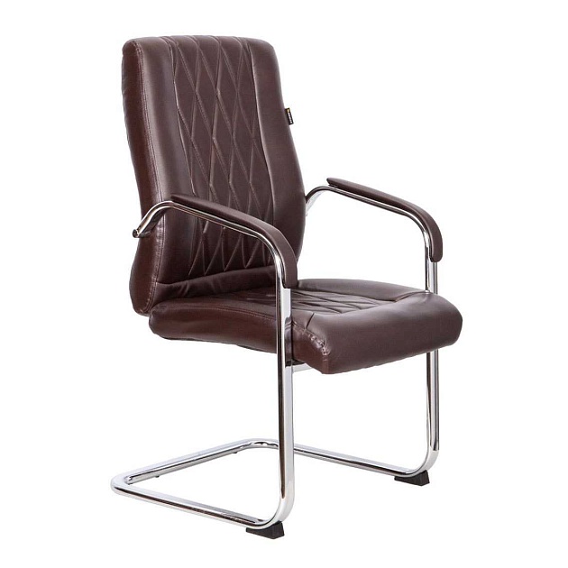Офисный стул AksHome Damask коричневый, экокожа 58897 Фото № 