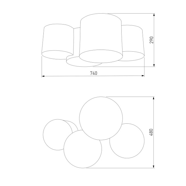 Потолочный светильник TK Lighting 3442 Mona White Фото № 2