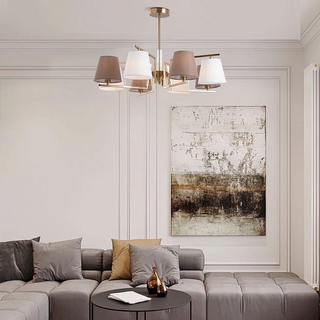 Потолочная люстра Eurosvet Ozark 60149/8 латунь изображение 5 Потолочная люстра Eurosvet Ozark 60149/8 латунь Фото № 5