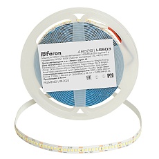 Светодиодная лента Feron 22W/m 240LED/m 2835SMD теплый белый 5М LS503 48829 3