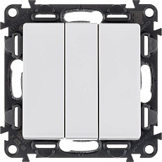 Выключатель трехклавишный Legrand Valena Life 10A 250V белый 752403