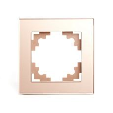 Рамка 1-постовая Stekker Катрин шампань GFR00-7001-02 39527 3