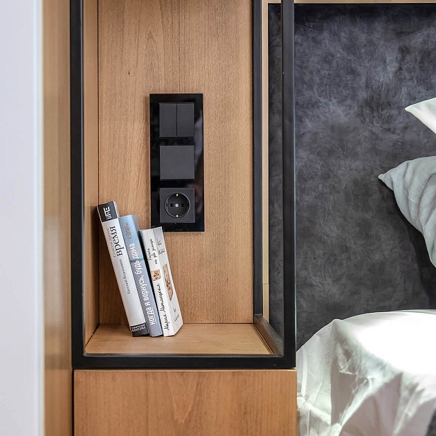 Выключатель Werkel двухклавишный черный матовый W1120008 4690389156700 изображение 5 Выключатель Werkel двухклавишный черный матовый W1120008 4690389156700 Фото № 5