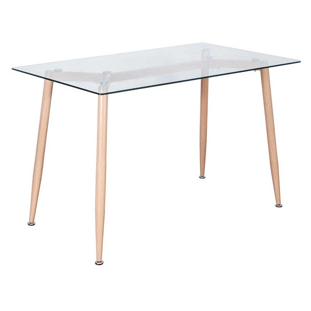 Кухонный стол AksHome Gerda прозрачный, закаленное стекло 59152 Фото № 4