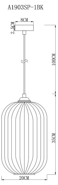 Подвесной светильник Arte Lamp Arwen A1903SP-1BK Фото № 4