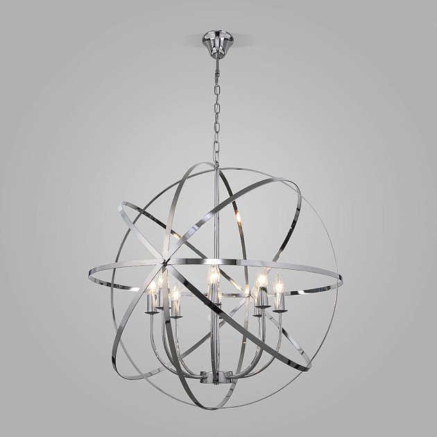 Подвесная люстра Eurosvet Santi 60139/8 хром изображение Подвесная люстра Eurosvet Santi 60139/8 хром Фото №