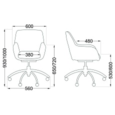 Поворотное кресло AksHome Grasso светло-коричневый, ткань 58893 1
