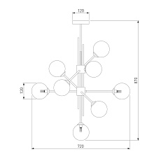 Подвесная люстра Eurosvet Volver 50383 латунь 1