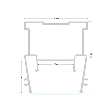 Профиль для натяжного потолка Apeyron 08-57 2