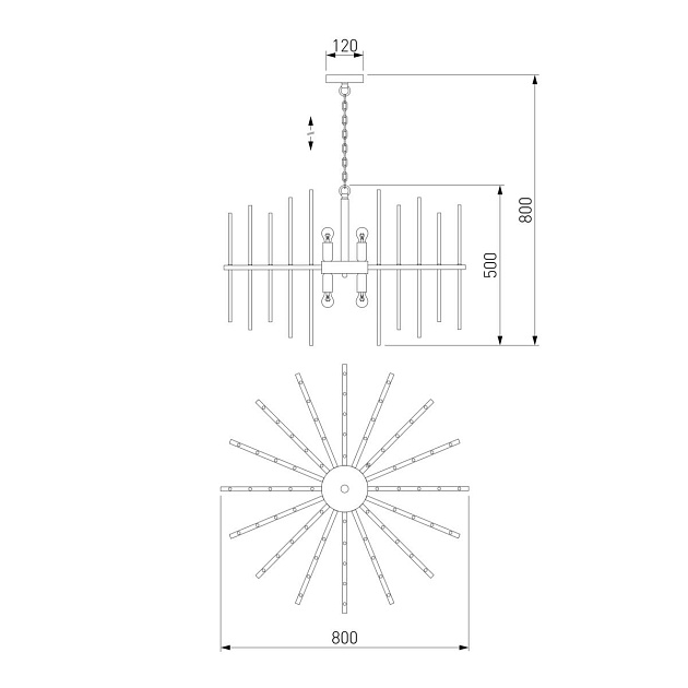 Подвесная люстра Bogates Allure 355/8 Smart хром Фото № 2