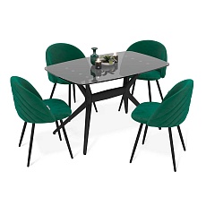 Обеденная группа Sheffilton SHT-DS214 дымчатый/лиственно-зеленый/черный 3624181201