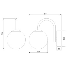 Бра Bogates Brook 360/1 хром 2