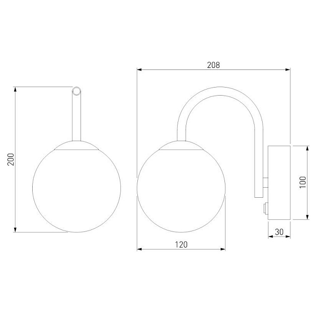Бра Bogates Brook 360/1 хром Фото № 3