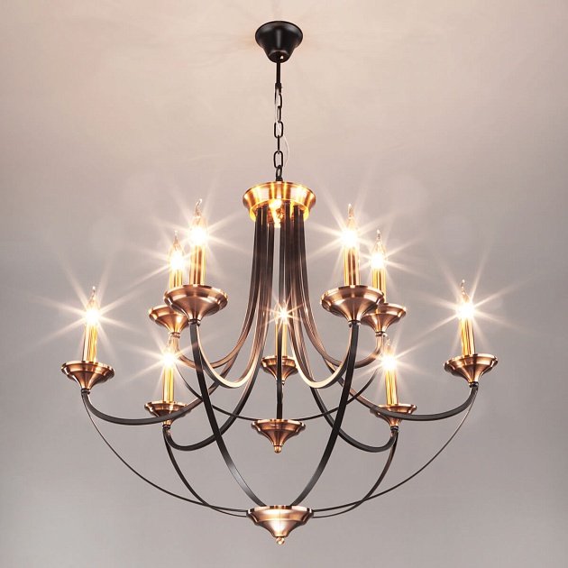 Подвесная люстра Eurosvet Lazzaro 60098/9 черный Фото № 3