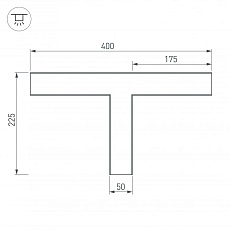 Коннектор T-образный Arlight SL-Line-5035 030117 2