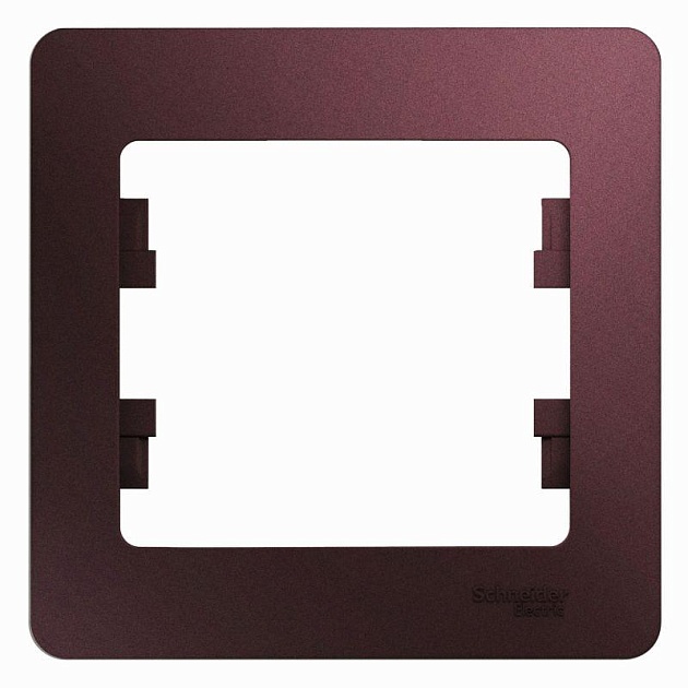 Рамка 1-постовая Schneider Electric Glossa баклажановая GSL001101 Фото № 
