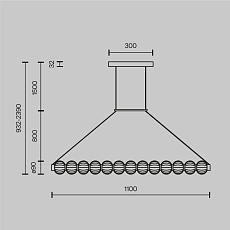 Подвесной светодиодный светильник Maytoni Amulet MOD555PL-L18G3K 1