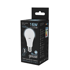 Лампа светодиодная Gauss E27 16W 4100K матовая 102502216 4