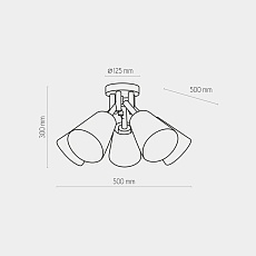 Потолочная люстра TK Lighting 659 Vaio Grafit 5 1