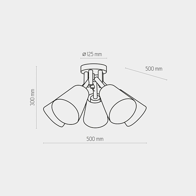 Потолочная люстра TK Lighting 659 Vaio Grafit 5 Фото № 2