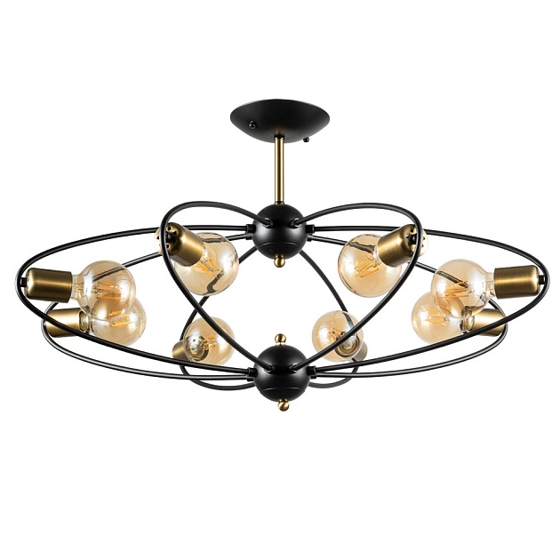 Потолочная люстра Arte Lamp Glasgow A1963PL-8BK Фото № 