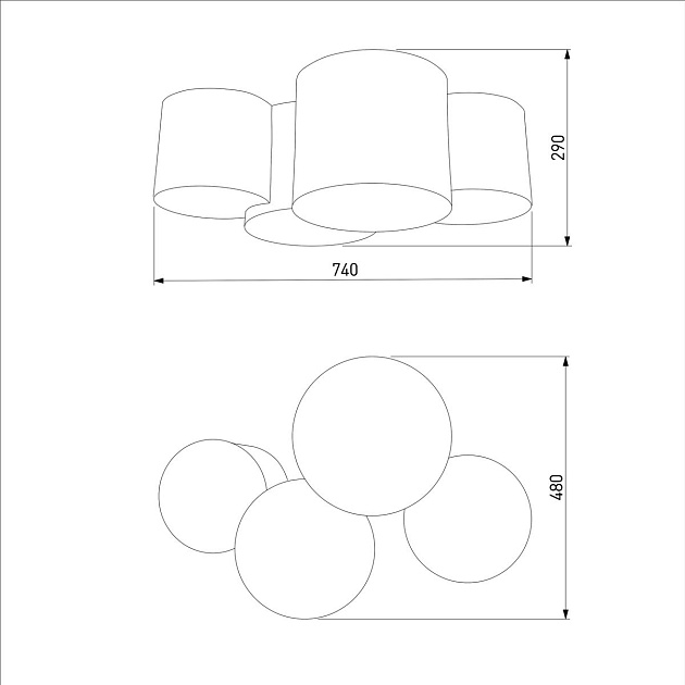 Потолочный светильник TK Lighting 4393 Mona Gray изображение 3 Потолочный светильник TK Lighting 4393 Mona Gray Фото № 3