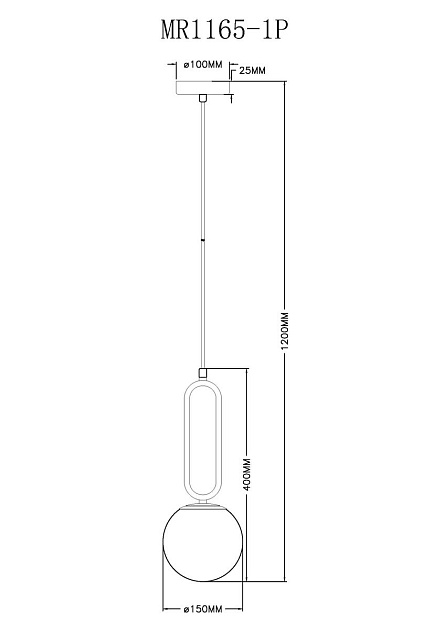 Подвесной светильник MyFar Pierre MR1165-1P Фото № 2