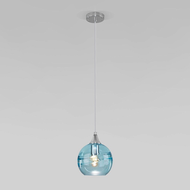 Подвесной светильник Eurosvet Lotus 50221/1 голубой Фото № 