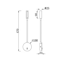 Бра Stem C035WL-L3MG3K 5