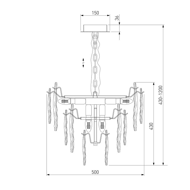 Подвесная люстра Bogates Leaf 369/8 изображение 2 Подвесная люстра Bogates Leaf 369/8 Фото № 2