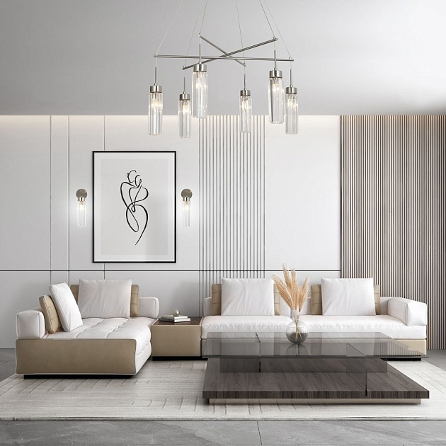 Подвесная люстра Eurosvet Gilian 60163/6 никель Фото № 5