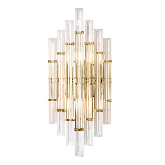 Настенный светильник Crystal Lux Saragosa AP2 Brass/Transparente Фото № 