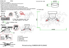 Настенный светильник Crystal Lux GARDEN AP-PL3 D400 CHROME 3