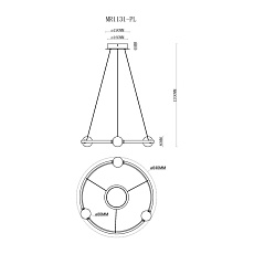 Подвесной светодиодный светильник MyFar Victory MR1131-PL 3