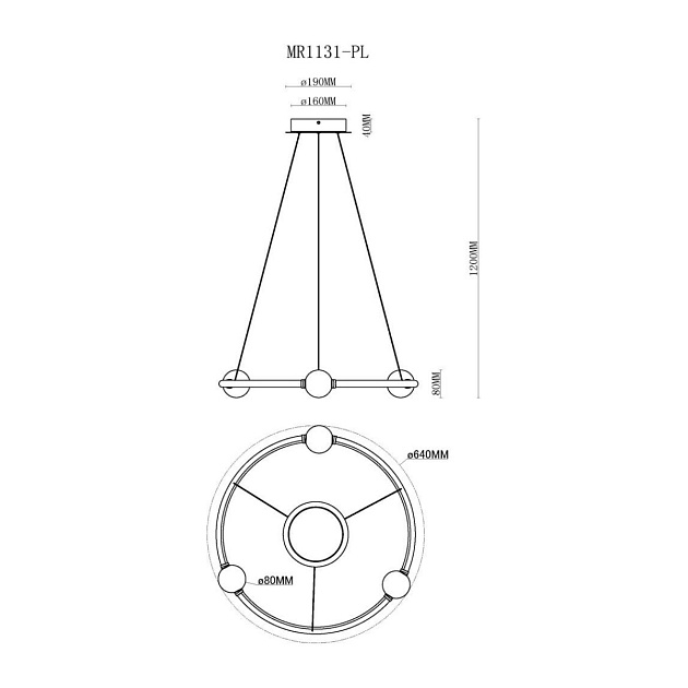 Подвесной светодиодный светильник MyFar Victory MR1131-PL Фото № 4