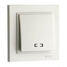 Выключатель Mono Electric Despina одноклавишный с подсветкой жемчуг 102-252525-101
