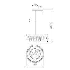 Подвесная люстра Eurosvet Sophie 60165/3 латунь 1