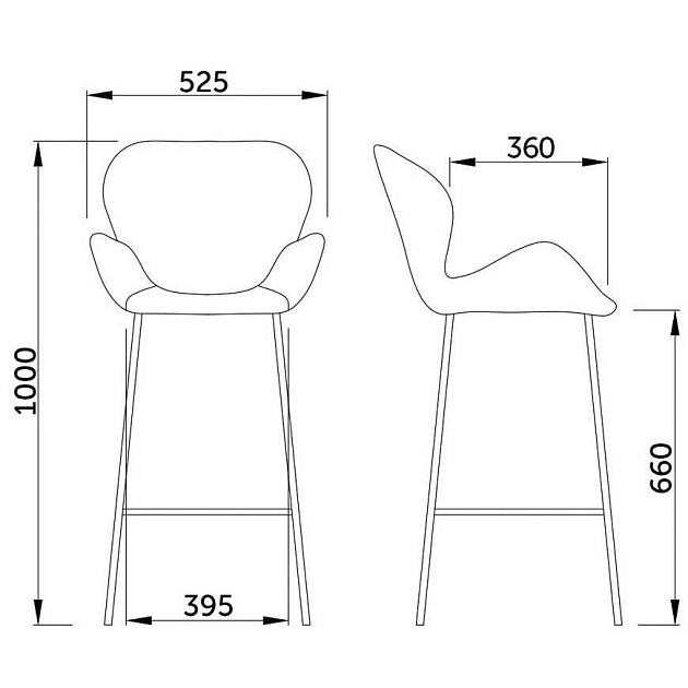 Барный стул AksHome Lagos черный, экокожа 63673 Фото № 2