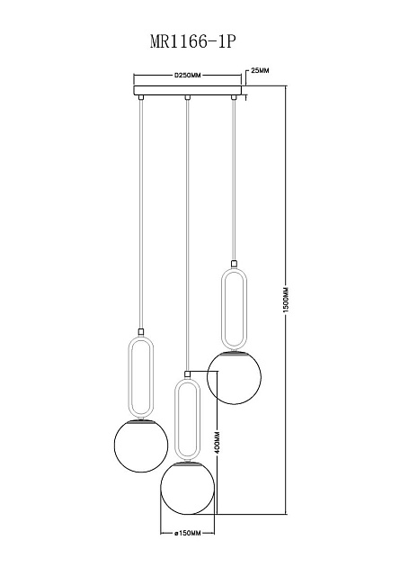 Подвесная люстра MyFar Pierre MR1166-1P Фото № 2