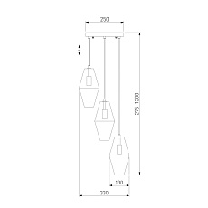 Подвесная люстра Eurosvet Prism 50236/3 прозрачный 1