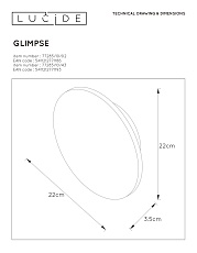 Настенный светодиодный светильник Lucide Glimpse 77285/10/43 1