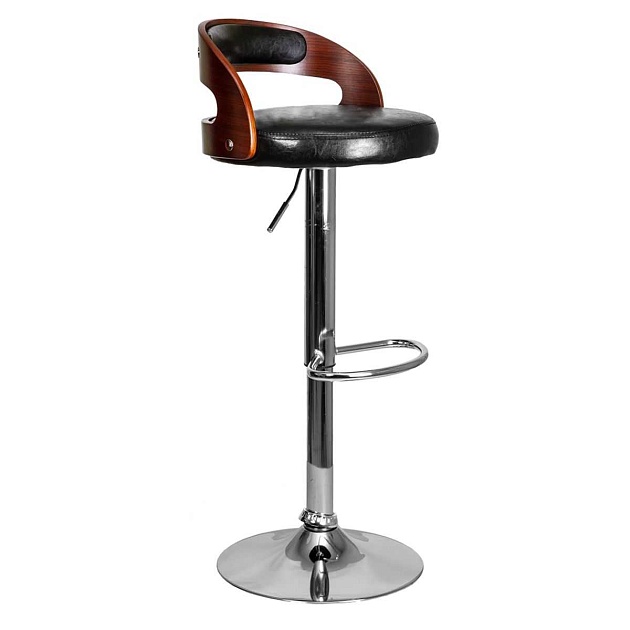 Барный стул AksHome Bruno чёрный, экокожа 31844 изображение Барный стул AksHome Bruno чёрный, экокожа 31844 Фото №