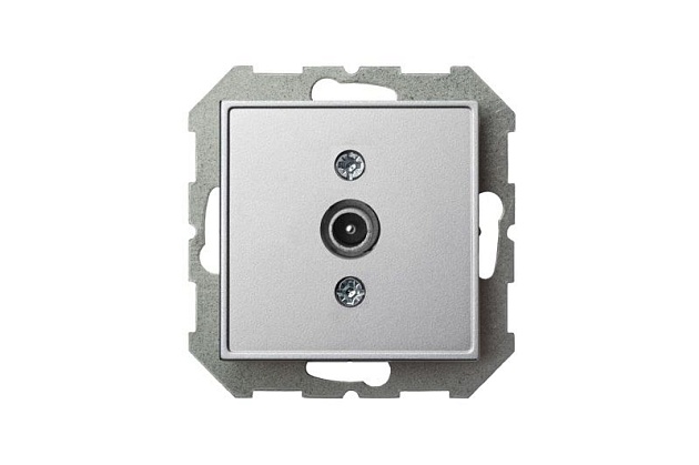 ТВ-розетка оконечная Liregus Epsilon серебро 28-1821 изображение 2 ТВ-розетка оконечная Liregus Epsilon серебро 28-1821 Фото № 2